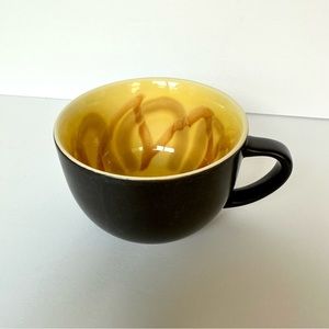 Starbucks 2012 Sunflower Bone China Black Matte Coffee Cappuccino Mug